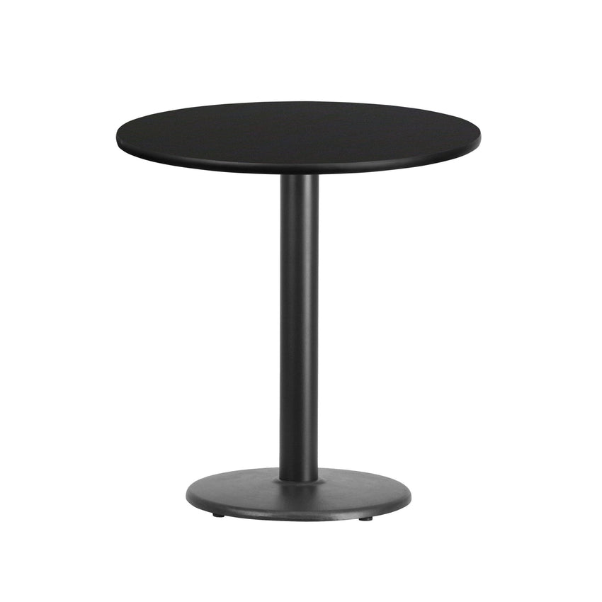 Graniss 24'' Round Hospitality Table with Laminate Top - Table Height Base by Flash Furniture - SchoolOutlet