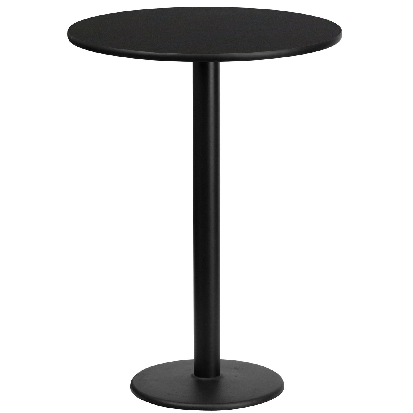 Stiles 24'' Round Hospitality Table with Laminate Top - Bar Height Table Base by Flash Furniture - SchoolOutlet