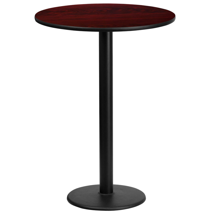 Stiles 24'' Round Hospitality Table with Laminate Top - Bar Height Table Base by Flash Furniture - SchoolOutlet