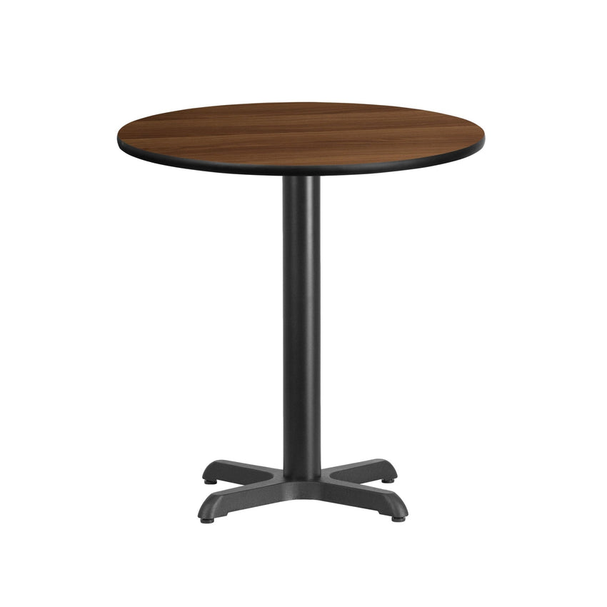 Graniss 24'' Round Hospitality Table with Laminate Top - Table Height Base by Flash Furniture - SchoolOutlet