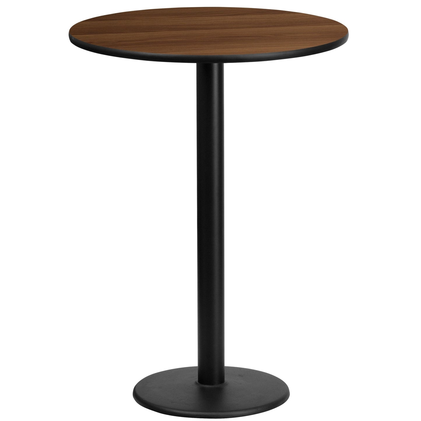 Stiles 24'' Round Hospitality Table with Laminate Top - Bar Height Table Base by Flash Furniture - SchoolOutlet