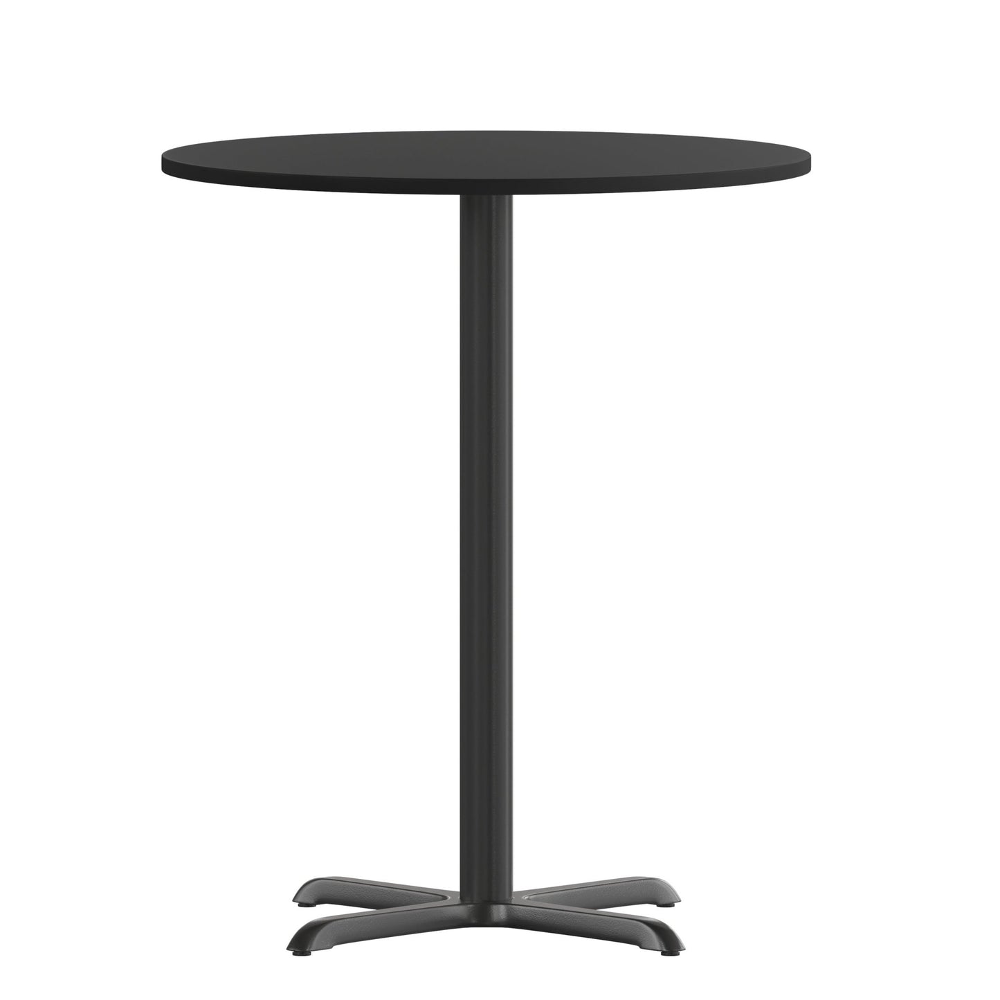 Stiles 30'' Round Hospitality Table with Laminate Top - Bar Height Table Base by Flash Furniture - SchoolOutlet