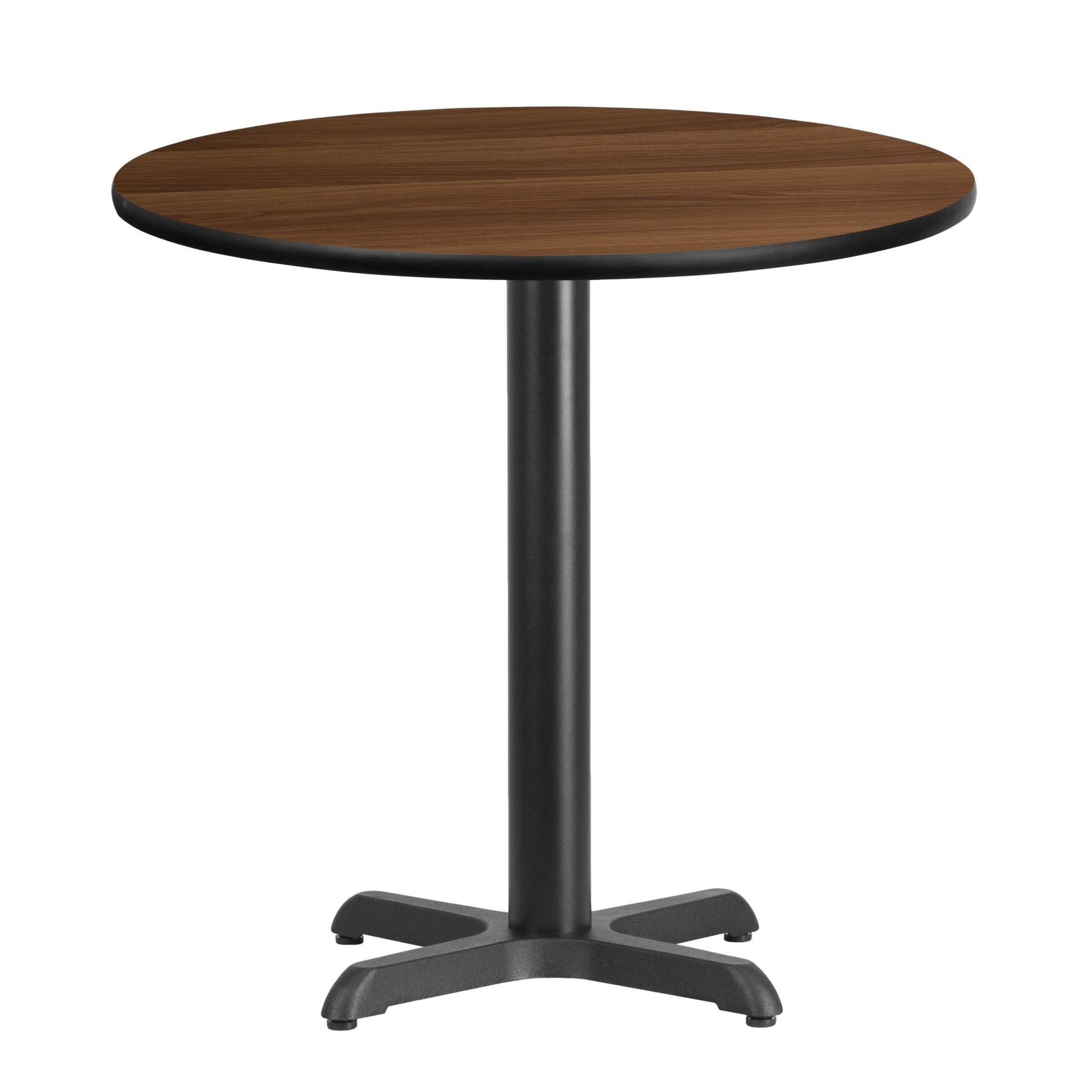 Graniss 30'' Round Hospitality Table with Laminate Top - Table Height Base by Flash Furniture - SchoolOutlet