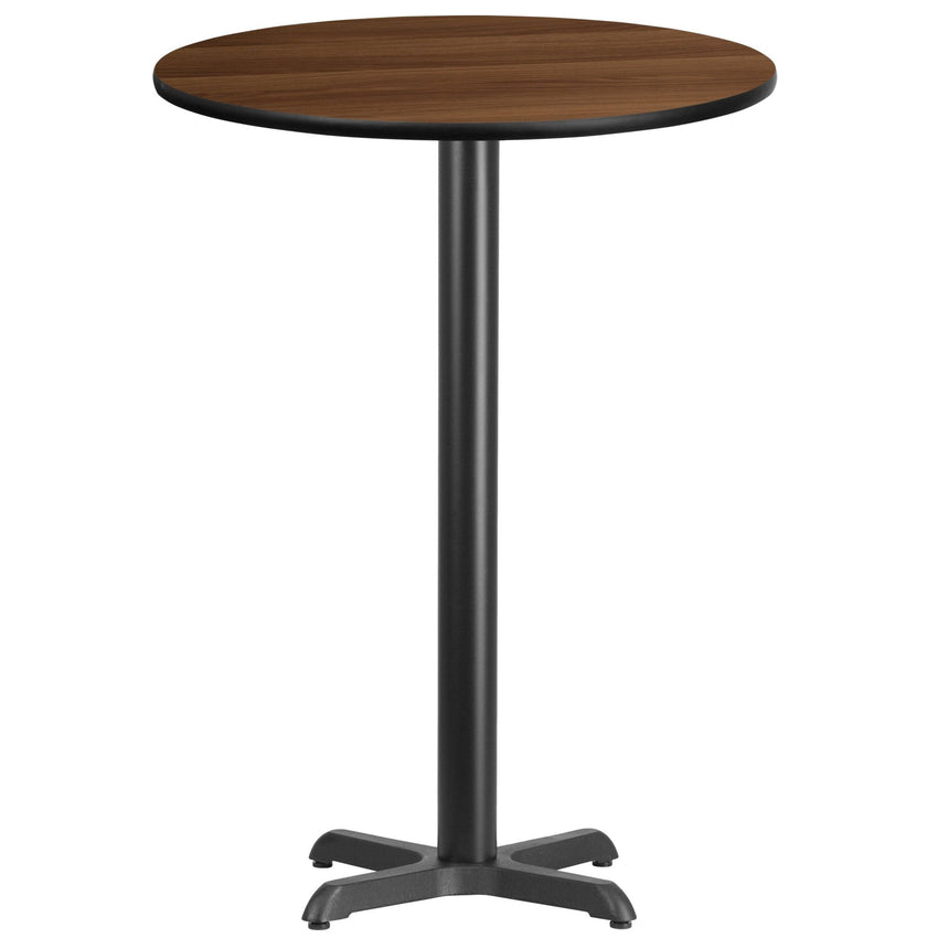 Stiles 30'' Round Hospitality Table with Laminate Top - Bar Height Table Base by Flash Furniture - SchoolOutlet