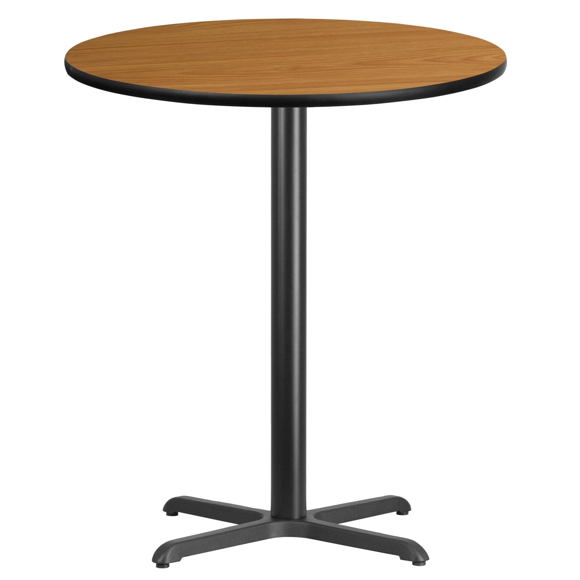 Stiles 36'' Round Hospitality Table with Laminate Top - Bar Height Table Base by Flash Furniture - SchoolOutlet