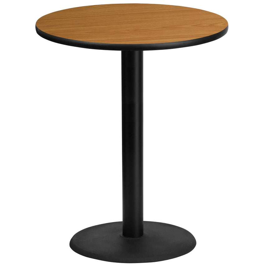 Stiles 36'' Round Hospitality Table with Laminate Top - Bar Height Table Base by Flash Furniture - SchoolOutlet