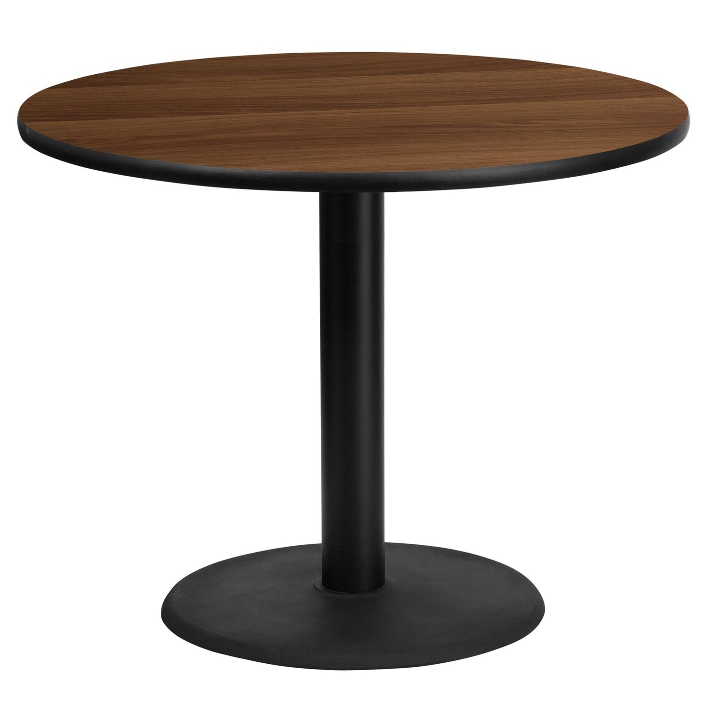 Graniss 36'' Round Hospitality Table with Laminate Top - Table Height Base by Flash Furniture - SchoolOutlet