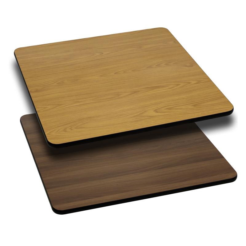 Glenbrook Square Table Top 30'' with Natural or Walnut Reversible Laminate Top by Flash Furniture - SchoolOutlet