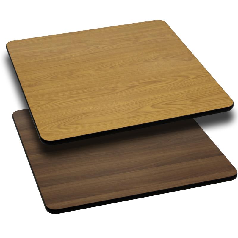 Glenbrook Square Table Top 36'' with Natural or Walnut Reversible Laminate Top by Flash Furniture - SchoolOutlet