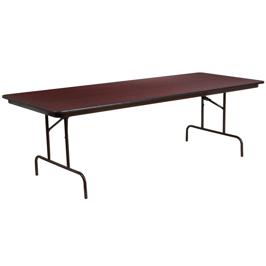 Floyd 8 - Foot Rectangular Banquet Folding Table with High Pressure Laminate Top in Mahogany (36"W x 96"D x 30"H) by Flash Furniture - SchoolOutlet