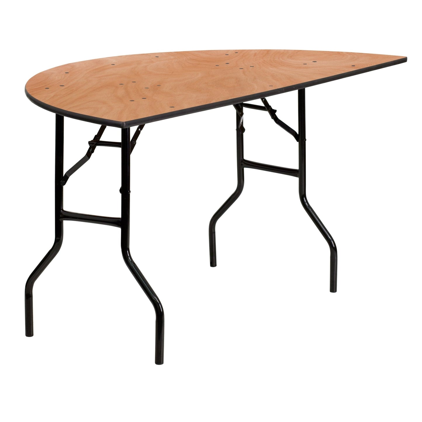 Furman 5 - Foot Half - Round Wood Folding Banquet Table by Flash Furniture - SchoolOutlet