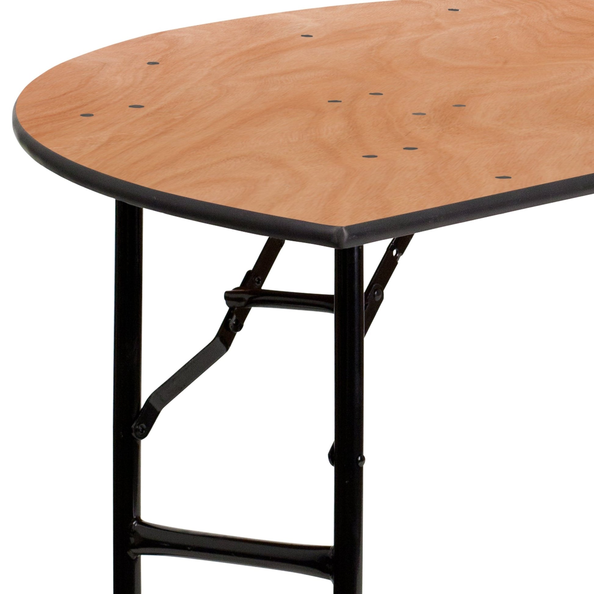 Furman 5 - Foot Half - Round Wood Folding Banquet Table by Flash Furniture - SchoolOutlet