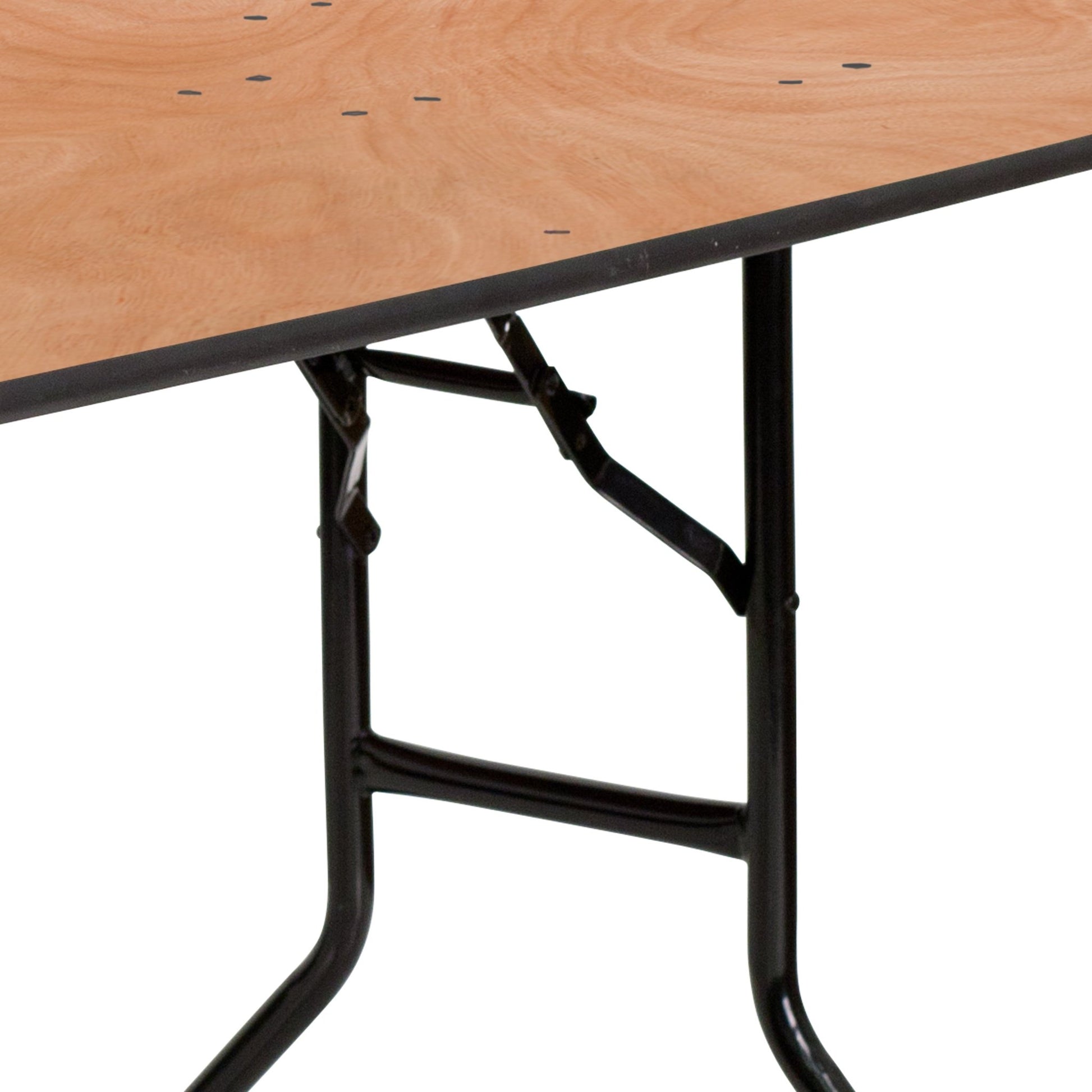 Furman 5 - Foot Half - Round Wood Folding Banquet Table by Flash Furniture - SchoolOutlet