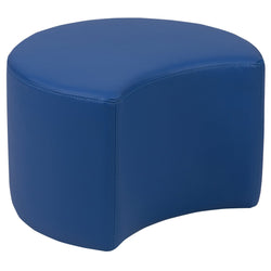 Flash Furniture Nicholas Soft Seating Flexible Moon Modular Ottoman for Classrooms and Daycares - 12" Seat Height