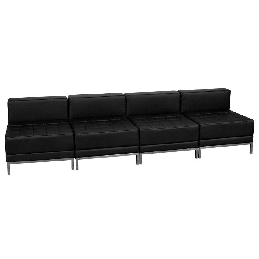 HERCULES Imagination Series 4 Piece Waiting Room LeatherSoft Lounge Set - Reception Bench by Flash Furniture - SchoolOutlet