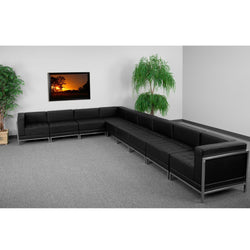 HERCULES Imagination Series Black LeatherSoft Sectional Configuration, 9 Pieces by Flash Furniture