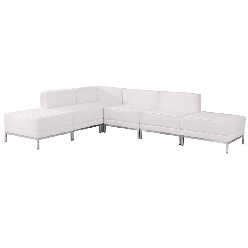 HERCULES Imagination Series LeatherSoft Sectional Configuration, 6 Pieces by Flash Furniture - SchoolOutlet