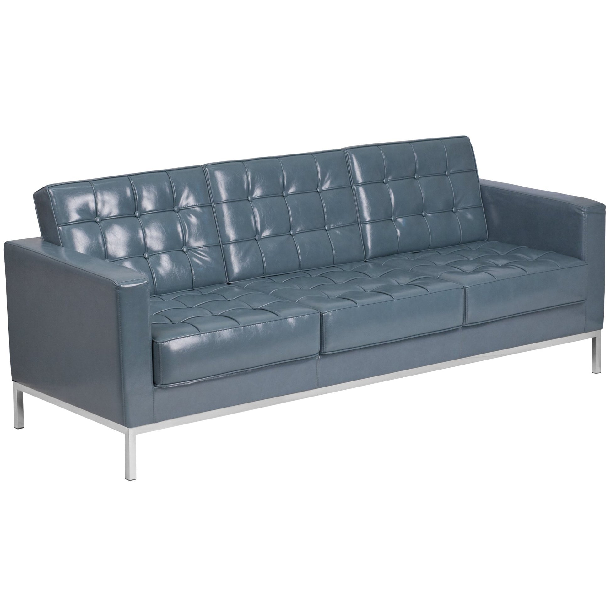 HERCULES Lacey Series Contemporary LeatherSoft Sofa with Stainless Steel Frame by Flash Furniture - SchoolOutlet