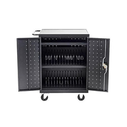 Fuerza 32 Device Mobile Charging and Storage Cart for iPads, Chromebooks and Laptop Computers, Up to 13 " Screen Size