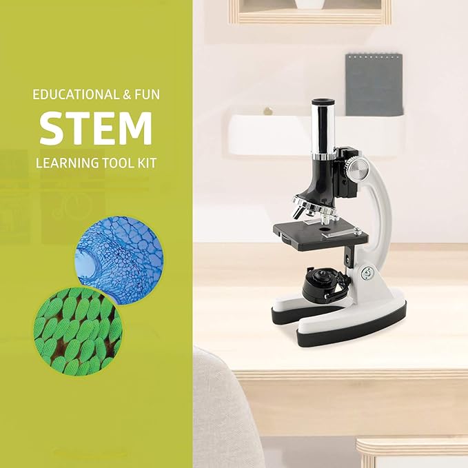 Fuerza Beginner Metal Microscope Kit with Case (58 Pieces) - SchoolOutlet