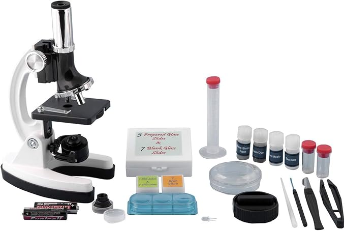 Fuerza Beginner Metal Microscope Kit with Case (58 Pieces) - SchoolOutlet