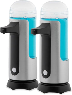 Fuerza 10oz Premium Touchless Battery Operated Soap and Sanitizer Dispenser (Pack of 2)