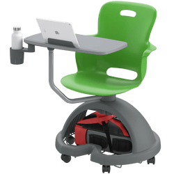 Haskell Education Ethos Series Mobile Chair with Work Surface, Storage Base, Tablet and Cup Holder 18"H (2ES1X4)