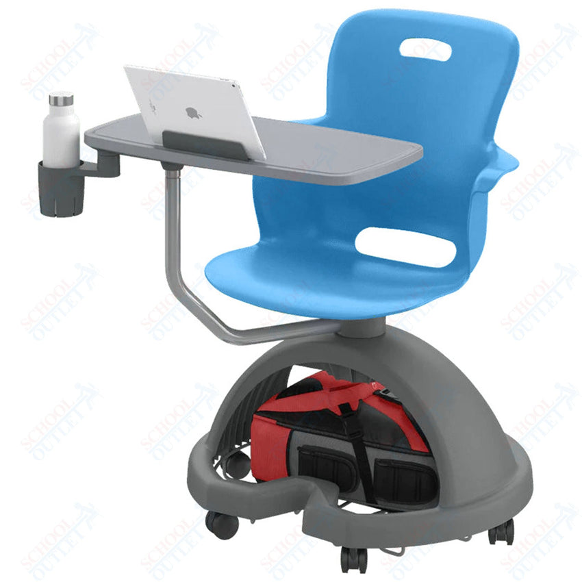 Haskell Education Ethos Series Mobile Chair with Work Surface, Storage Base, Tablet and Cup Holder 18"H (2ES1X4) - SchoolOutlet