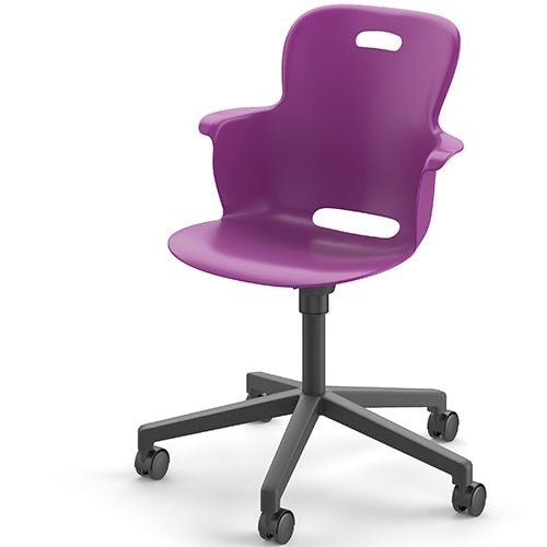 Haskell Education Ethos Series 16" - 21" Height Adjustable Mobile Chair with Five Star Base (2ES2CX) - SchoolOutlet