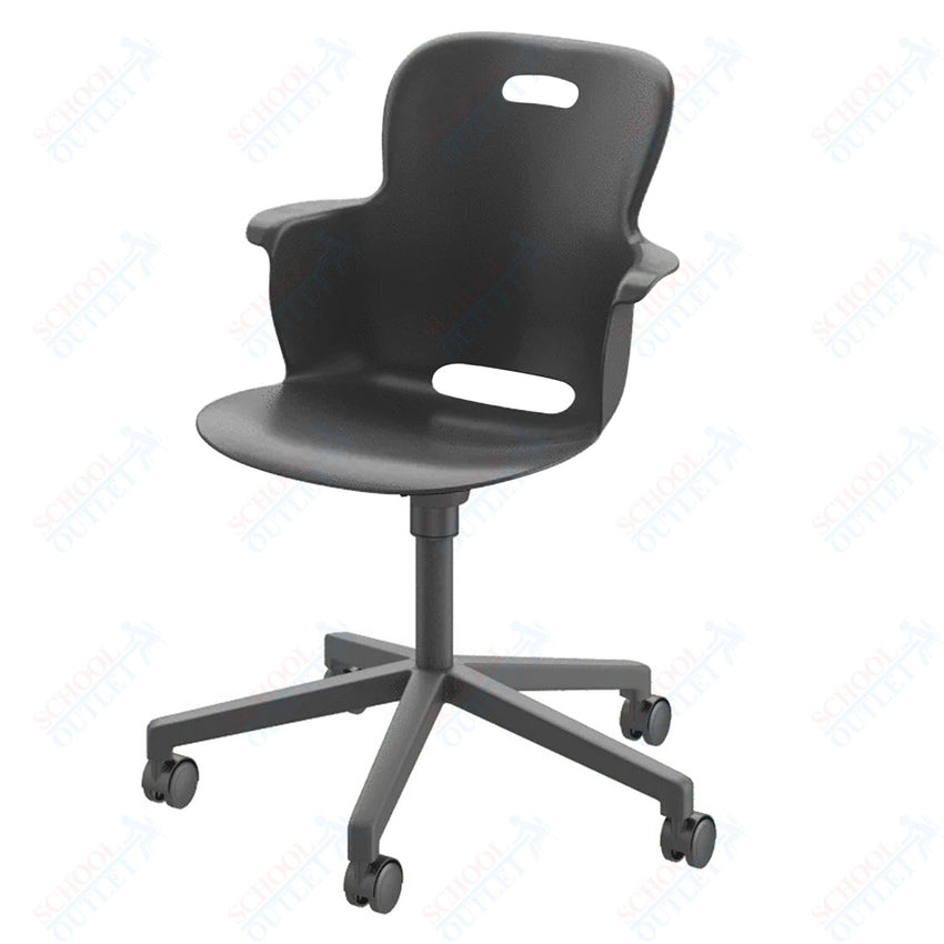 Haskell Education Ethos Series 16" - 21" Height Adjustable Mobile Chair with Five Star Base (2ES2CX) - SchoolOutlet