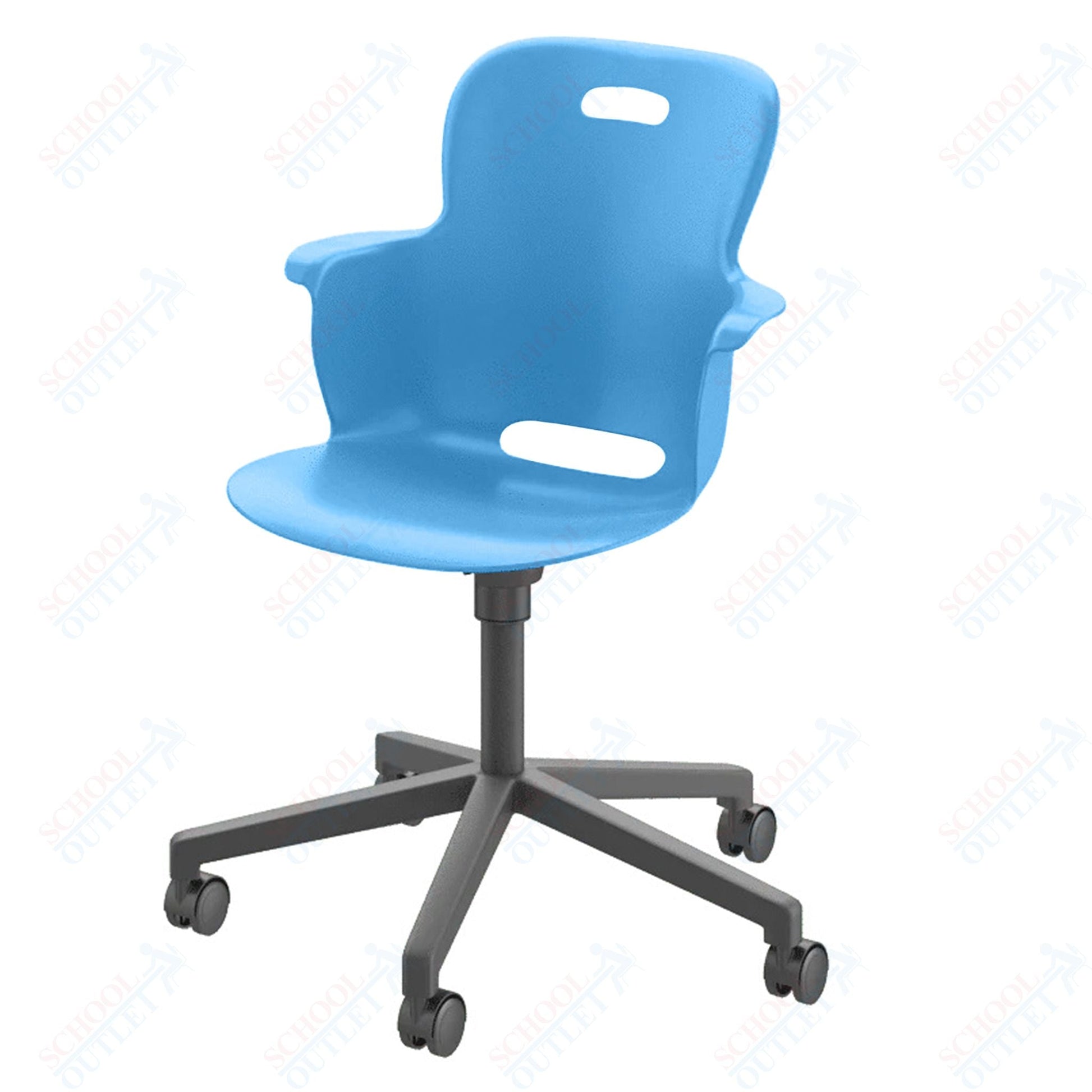 Haskell Education Ethos Series 16" - 21" Height Adjustable Mobile Chair with Five Star Base (2ES2CX) - SchoolOutlet