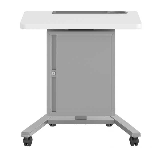 Haskell Education Fuzion Teacher's Lectern with Storage with Grommet - 22"D x 26"W x 28.25 - 42"H (2FZTL7G.2226) - SchoolOutlet