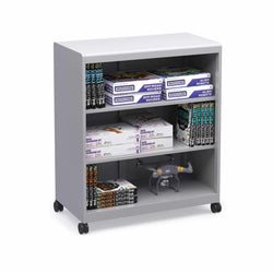 Haskell Education Voyage Series Short Storage Cart with 2 Adjustable Shelves & Whiteboard Backing 36"W x 19"D x 42.5"H (MBC.3642.P2)