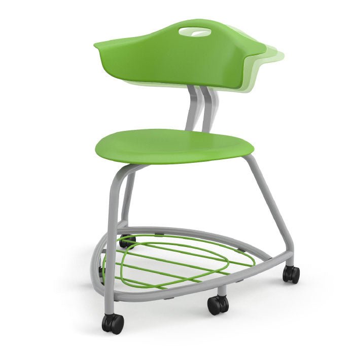 Haskell Education 360 Series Platinum frame School Chair with Back 18"H (TS1GX.18PL) - SchoolOutlet