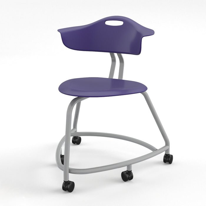 Haskell Education 360 Series Platinum frame School Chair with Back 18"H (TS1GX.18PL) - SchoolOutlet