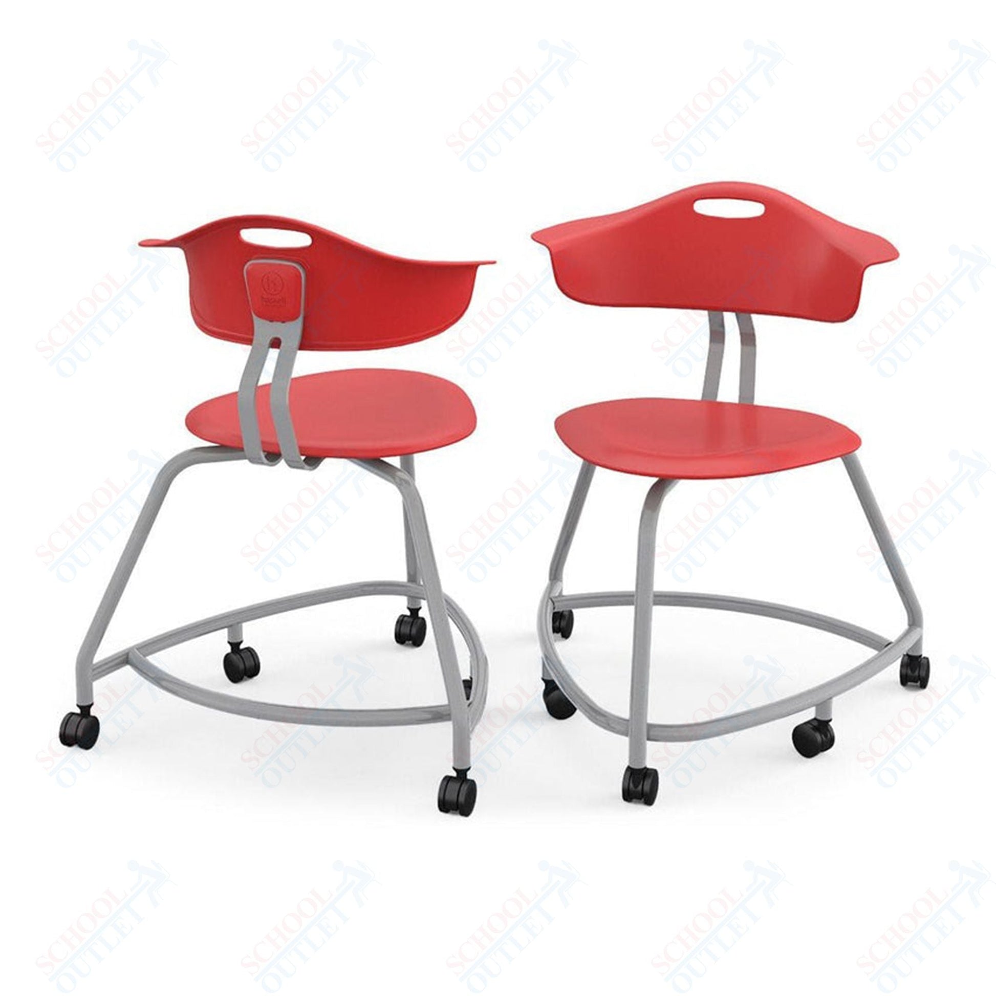 Haskell Education 360 Series Platinum frame School Chair with Back 18"H (TS1X0.18PL) - SchoolOutlet