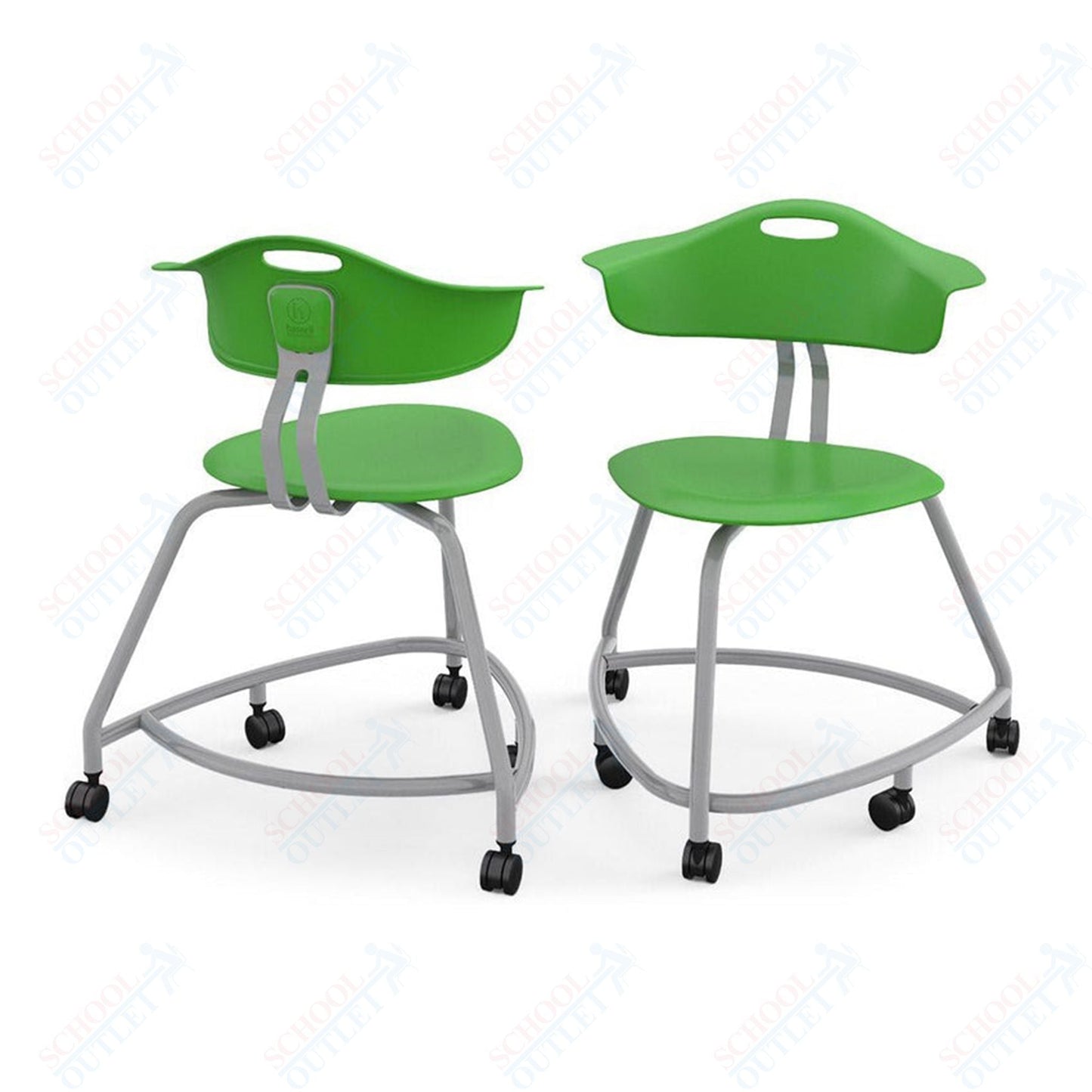 Haskell Education 360 Series Platinum frame School Chair with Back 18"H (TS1X0.18PL) - SchoolOutlet