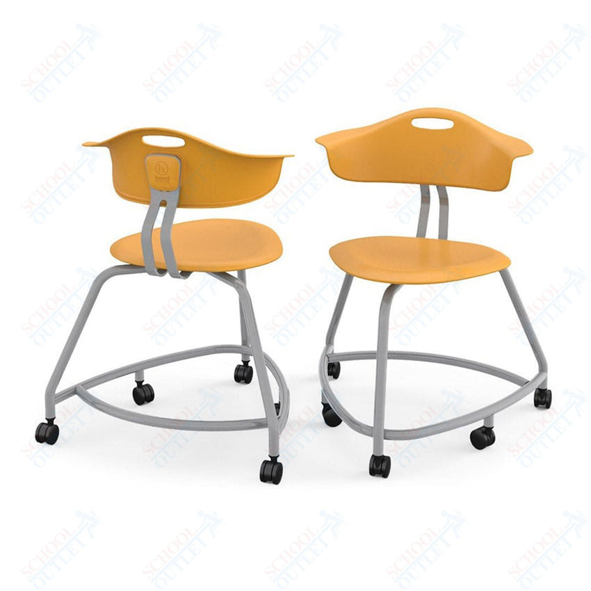 Haskell Education 360 Series Platinum frame School Chair with Back 18"H (TS1X0.18PL) - SchoolOutlet