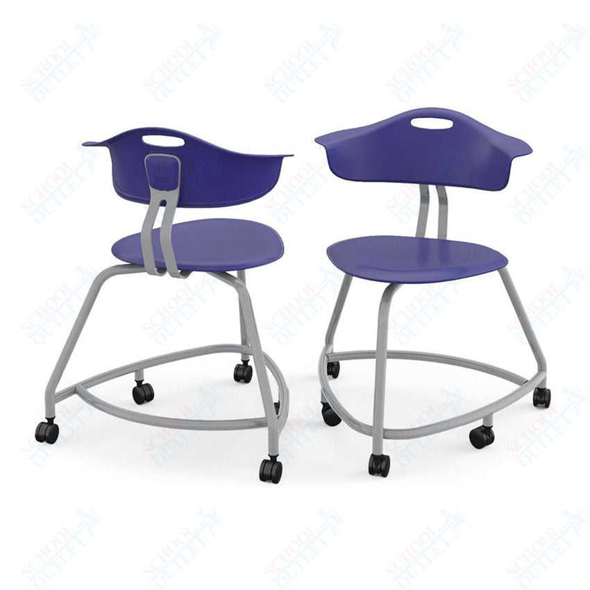 Haskell Education 360 Series Platinum frame School Chair with Back 18"H (TS1X0.18PL) - SchoolOutlet