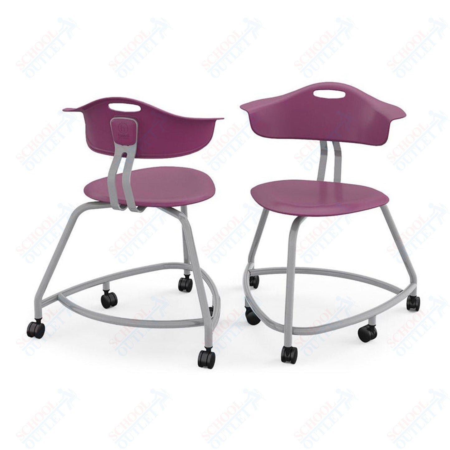 Haskell Education 360 Series Platinum frame Chair with Back 24"H (TS4X0.24PL) - SchoolOutlet