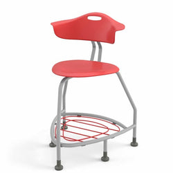 Haskell Education 360 Series Platinum frame Chair with Back and Bookbag Rack 24"H (TS4X1.24PL)