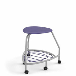 Haskell Education 360 Platinum frame Backless Chair with Bookbag Rack 30"H (TS5X1.30PL)