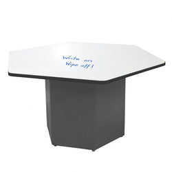 Marco Sonik Series Padded Base Hexagon Dry Erase Table 29" height (LF2653-G1-DB)