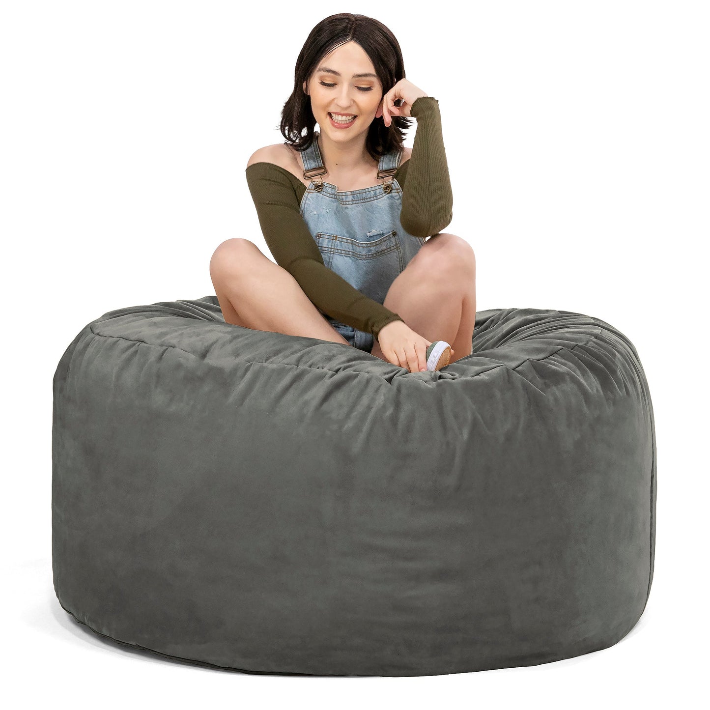 Jaxx Saxx 4 Foot Round Bean Bag w/ Removable Cover (10841) - SchoolOutlet