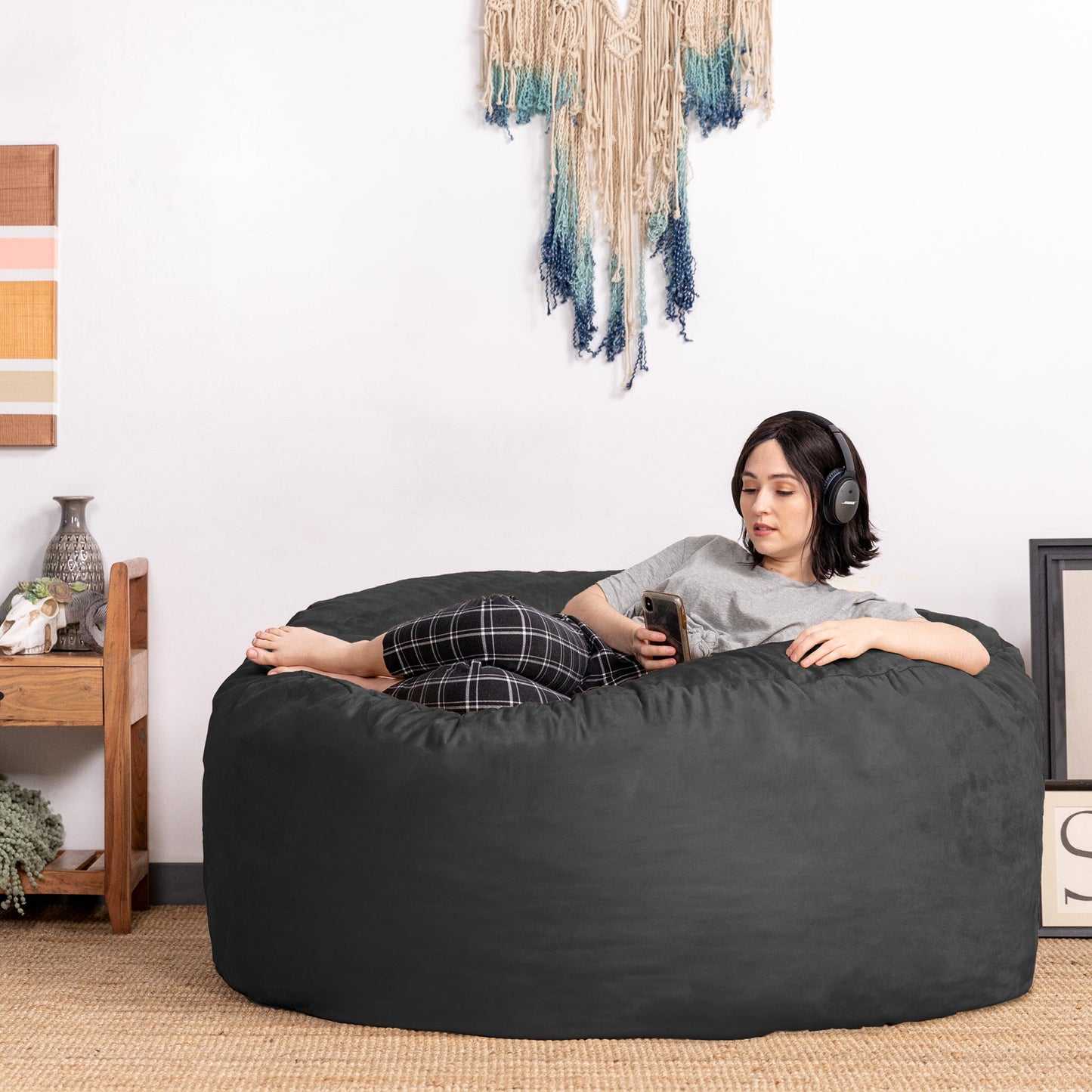 Jaxx Saxx 5 Foot Large Bean Bag w/ Removable Cover (10846) - SchoolOutlet