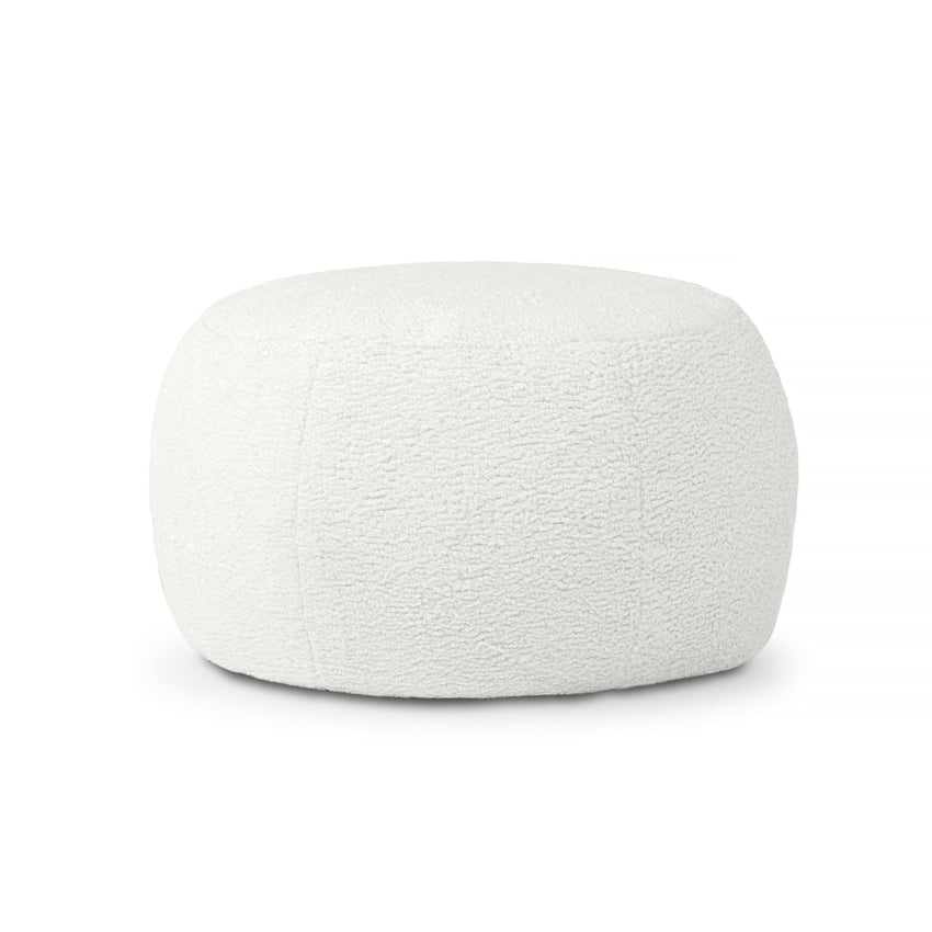 Jaxx Ellis Ottoman Shearling Faux - Lamb Plush Pouf for Modern Interior Design, Large (19384) - SchoolOutlet