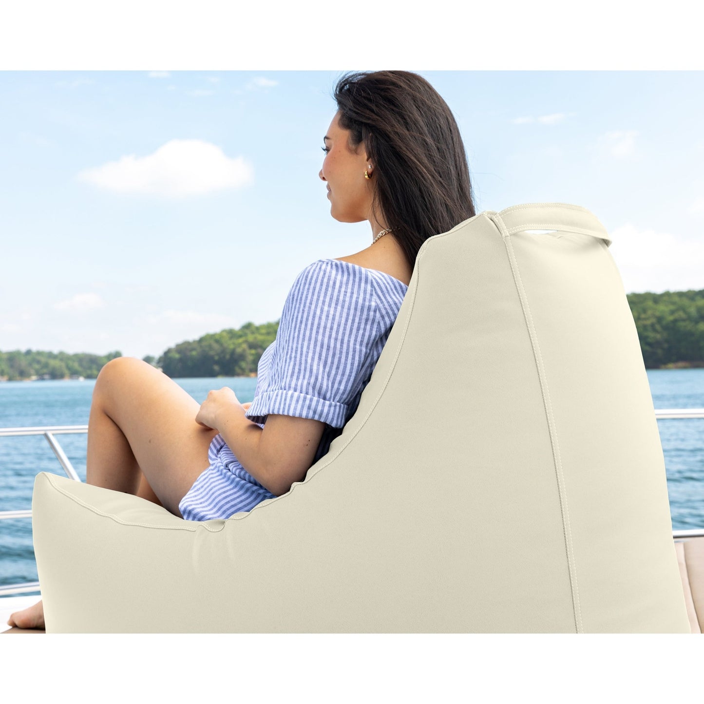 Jaxx Juniper Nautical Edition - Casual Bean Bag Seating for Boat, Yacht & Watersports (19499) - SchoolOutlet
