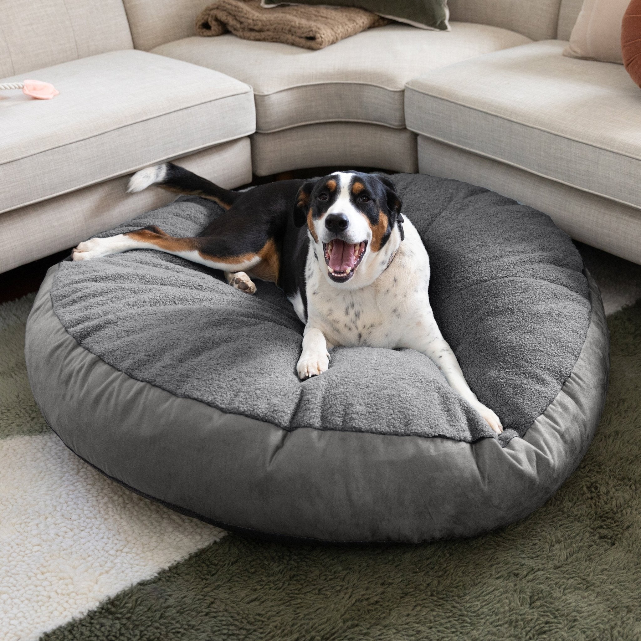 Round Washable high quality Dog Bed Pet Bed Small Medium Large Zippers Dog Bed Cover Furniture Pattern