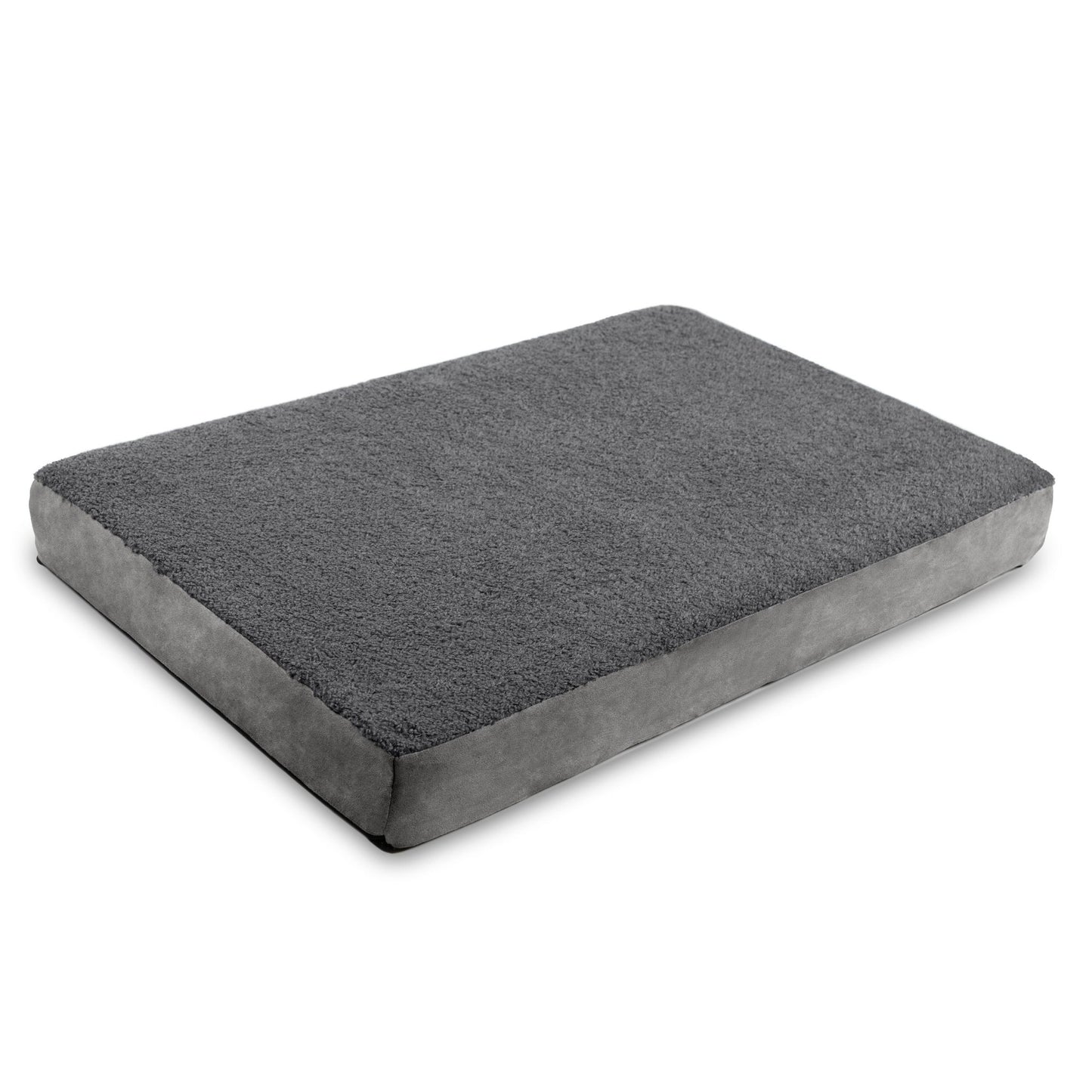 Jaxx Cubbi Dog Bed - Plush Boucle Sherpa Top for Cozy Comfort, Supportive Memory Foam for Joint Pain Relief, No - Slip Base for Stability, Machine Washable Cover and Waterproof Liner, Medium (19751) - SchoolOutlet