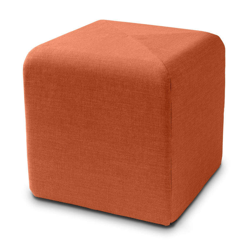 Jaxx Monroe Square Foam Ottoman with Stain Resistant Performance Fabric, Small (18 x 18) (19771) - SchoolOutlet